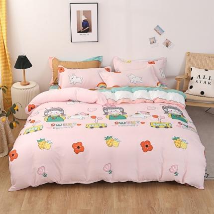 91家纺网 家纺一手货源 找家纺 （总2）百花王 2020新款花色活性芦荟棉四件套