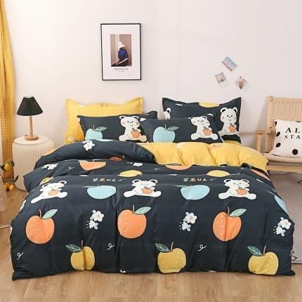 91家纺网 家纺一手货源 找家纺 （总2）百花王 2020新款花色活性芦荟棉四件套