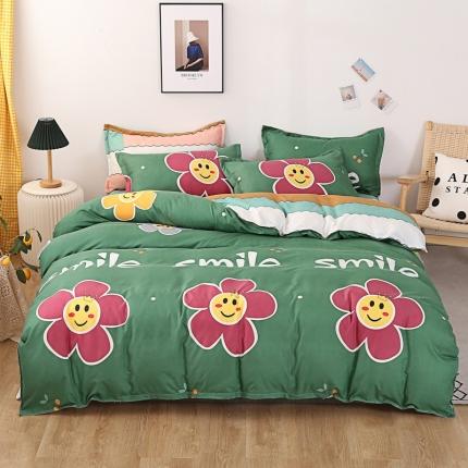 91家纺网 家纺一手货源 找家纺 （总2）百花王 2020新款花色活性芦荟棉四件套