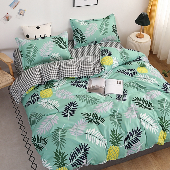 91家纺网 家纺一手货源 找家纺 （总2）百花王 2020新款花色活性芦荟棉四件套