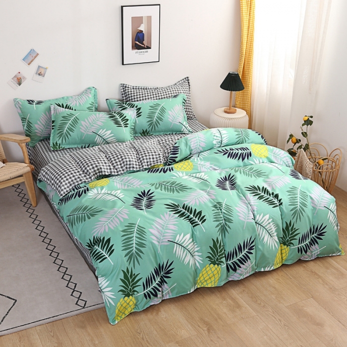 91家纺网 家纺一手货源 找家纺 （总2）百花王 2020新款花色活性芦荟棉四件套