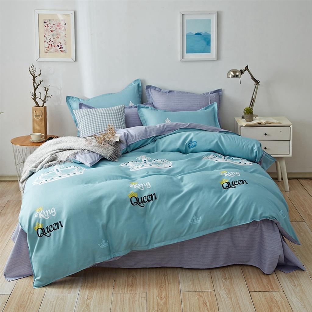 91家纺网 家纺一手货源 找家纺 百花王 2020新款花色活性芦荟棉四件套 皇冠