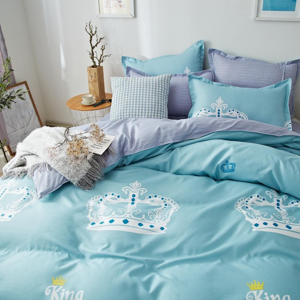 91家纺网 家纺一手货源 找家纺 百花王 2020新款花色活性芦荟棉四件套 皇冠