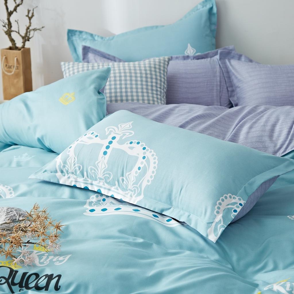 91家纺网 家纺一手货源 找家纺 百花王 2020新款花色活性芦荟棉四件套 皇冠