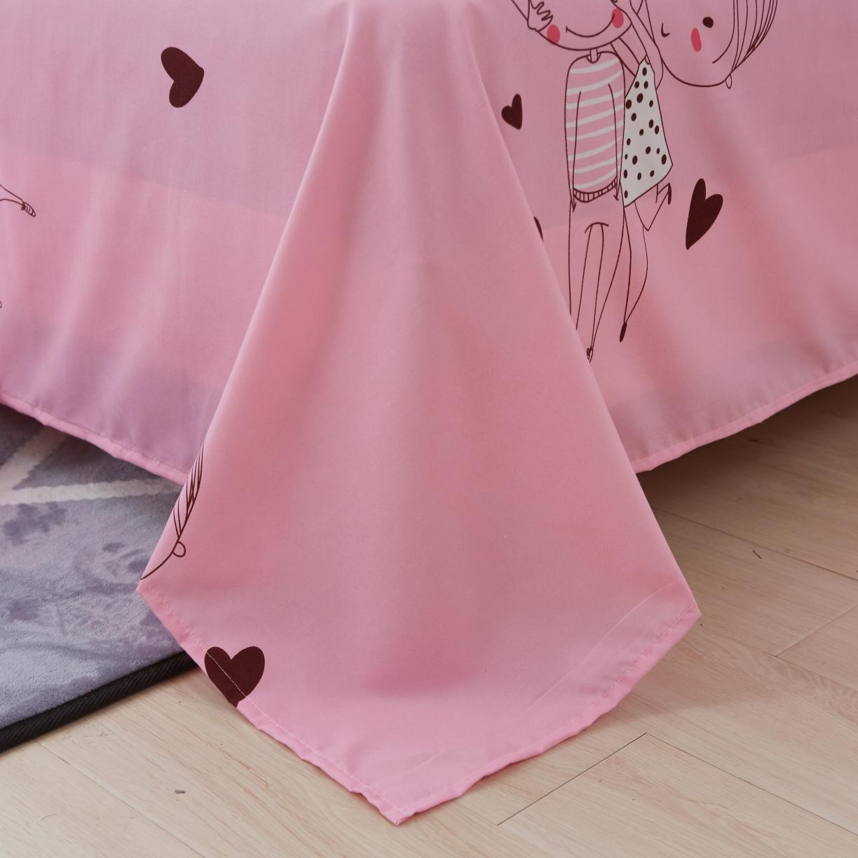 91家纺网 家纺一手货源 找家纺 百花王 2020新款花色活性芦荟棉四件套 浪漫满屋