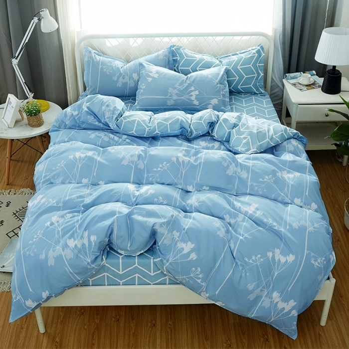 91家纺网 家纺一手货源 找家纺 百花王 2020新款花色活性芦荟棉四件套 情趣