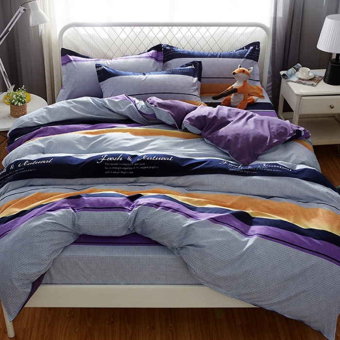 91家纺网 家纺一手货源 找家纺 百花王 2020新款花色活性芦荟棉四件套 时尚生活