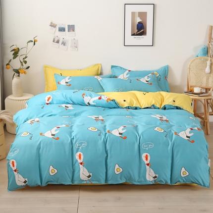 91家纺网 家纺一手货源 找家纺 （总2）百花王 2020新款花色活性芦荟棉四件套