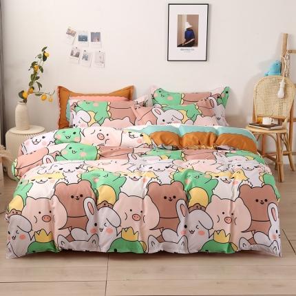 91家纺网 家纺一手货源 找家纺 （总2）百花王 2020新款花色活性芦荟棉四件套