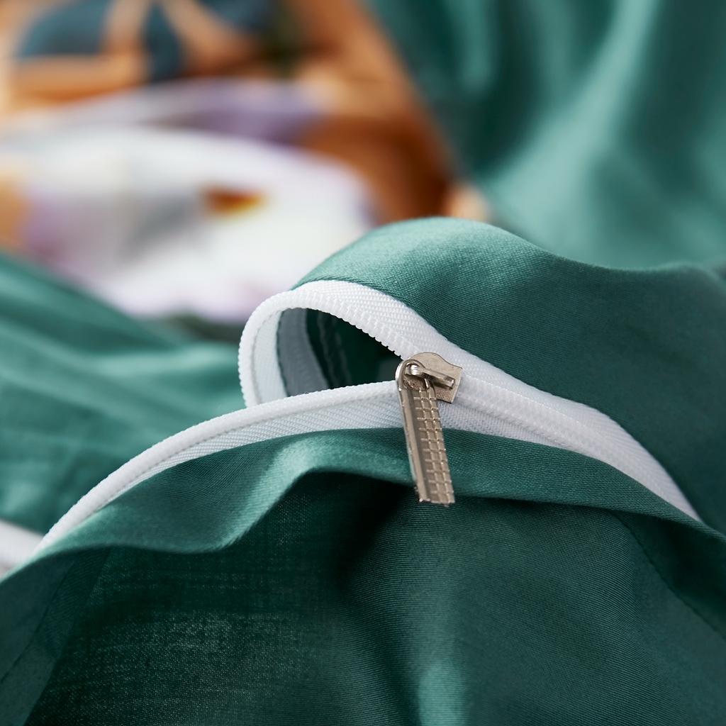 91家纺网 家纺一手货源 找家纺 优然居2020新款60S长绒棉数码印花镶边款四件套 奥若拉黄