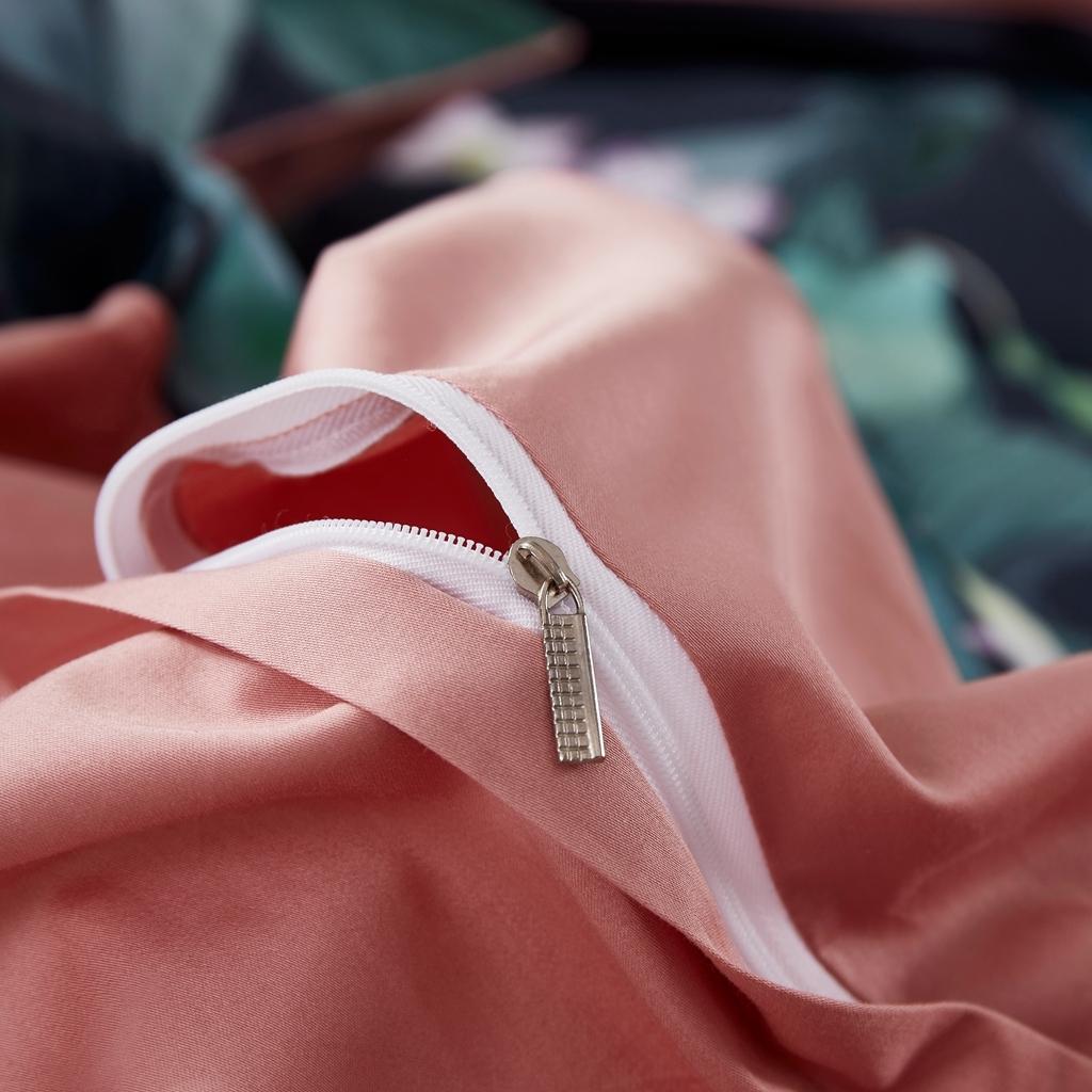 91家纺网 家纺一手货源 找家纺 优然居2020新款60S长绒棉数码印花镶边款四件套 塞西亚蓝