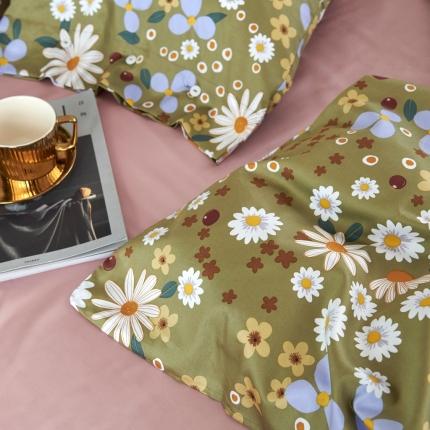 91家纺网 家纺一手货源 找家纺 优然居 2020新款60S长绒棉活性印花四件套 南笙黄