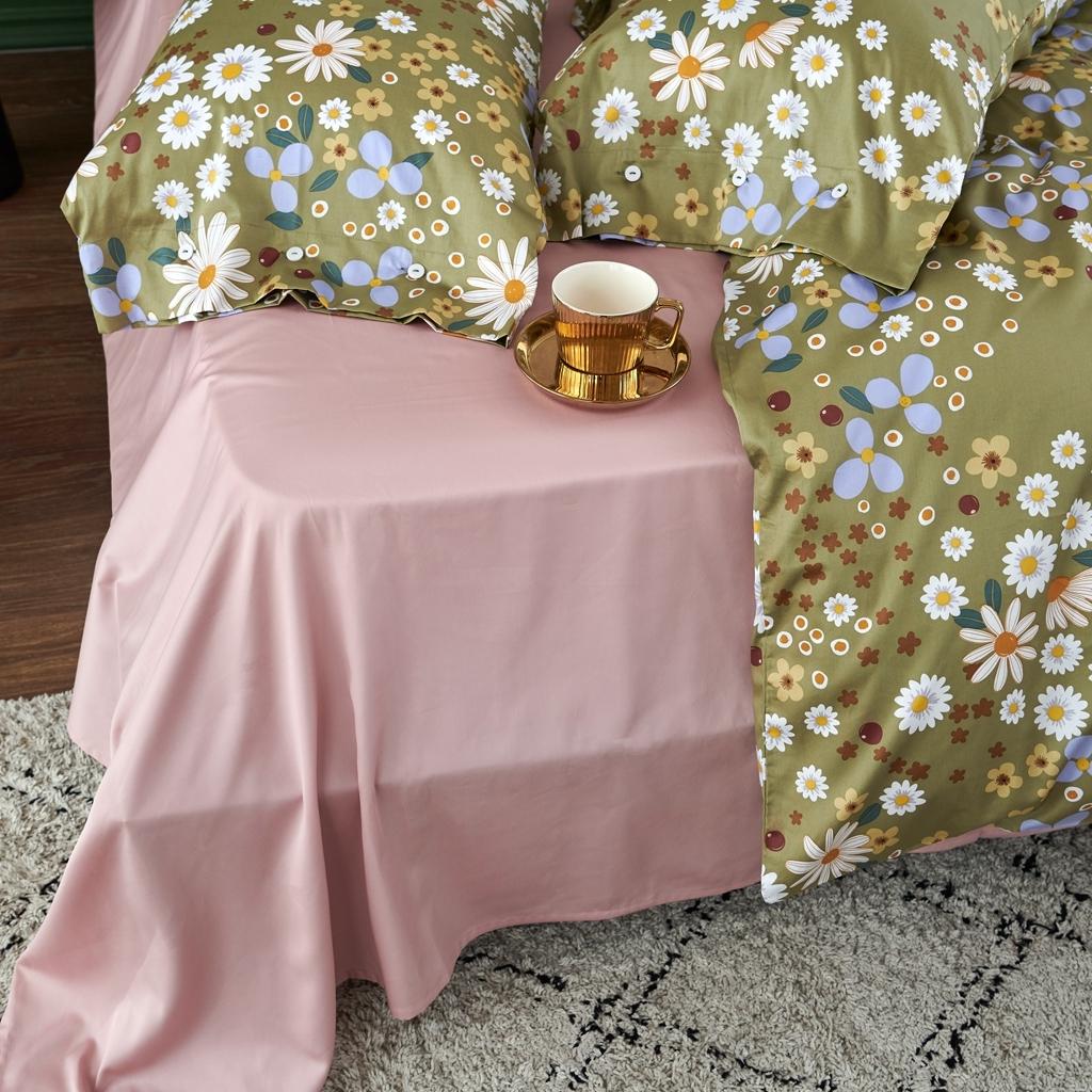 91家纺网 家纺一手货源 找家纺 优然居 2020新款60S长绒棉活性印花四件套 南笙黄