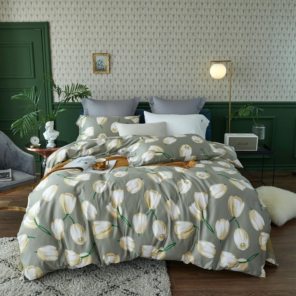 91家纺网 家纺一手货源 找家纺 优然居 2020新款60S长绒棉活性印花四件套 浦路斯