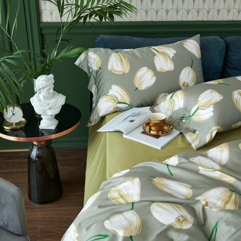 91家纺网 家纺一手货源 找家纺 优然居 2020新款60S长绒棉活性印花四件套 浦路斯