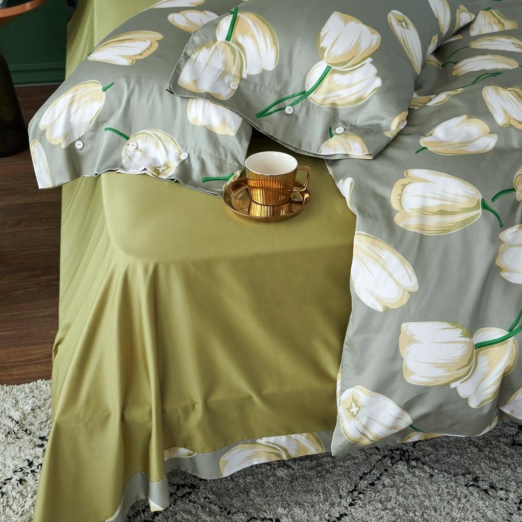 91家纺网 家纺一手货源 找家纺 优然居 2020新款60S长绒棉活性印花四件套 浦路斯