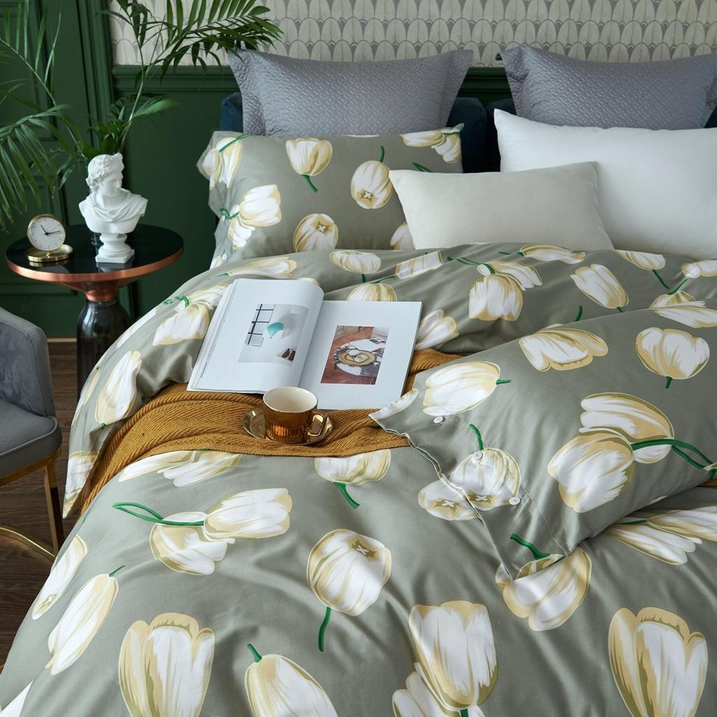 91家纺网 家纺一手货源 找家纺 优然居 2020新款60S长绒棉活性印花四件套 浦路斯