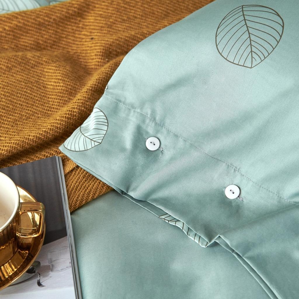 91家纺网 家纺一手货源 找家纺 优然居 2020新款60S长绒棉活性印花四件套 浅陌绿