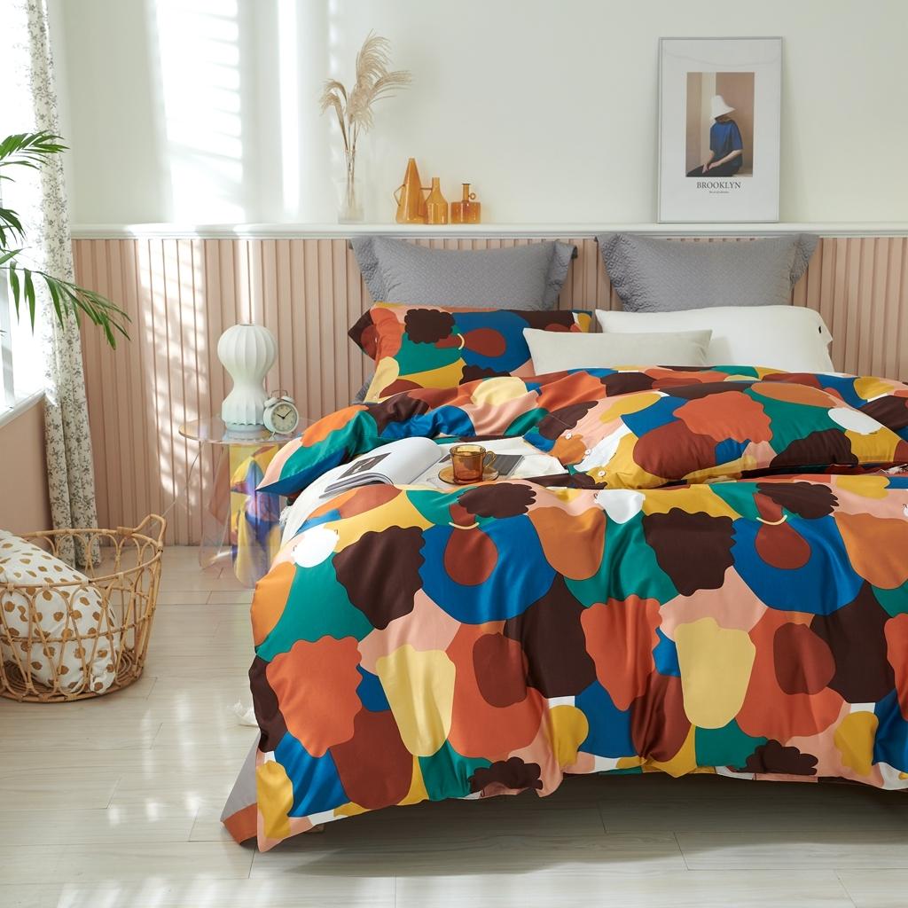 91家纺网 家纺一手货源 找家纺 优然居 2020新款60S长绒棉活性印花四件套 邂逅