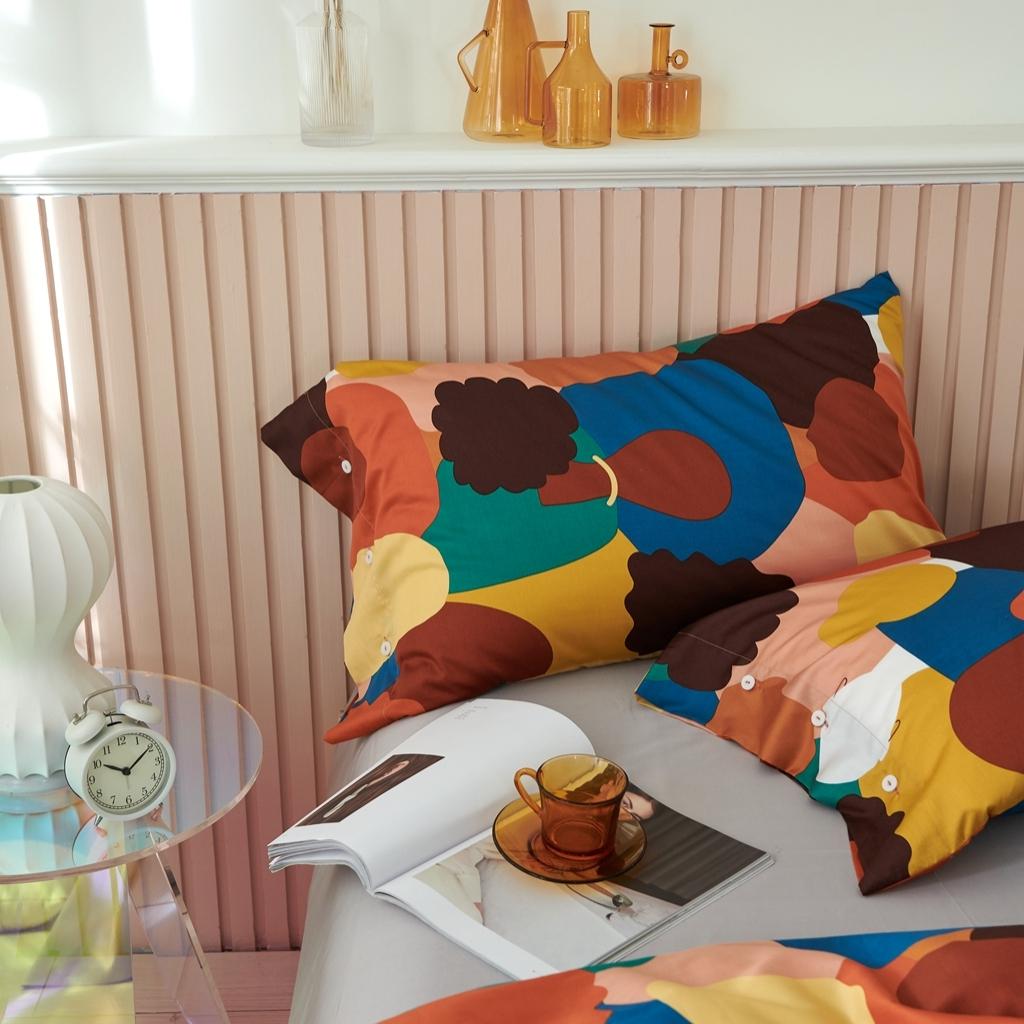 91家纺网 家纺一手货源 找家纺 优然居 2020新款60S长绒棉活性印花四件套 邂逅