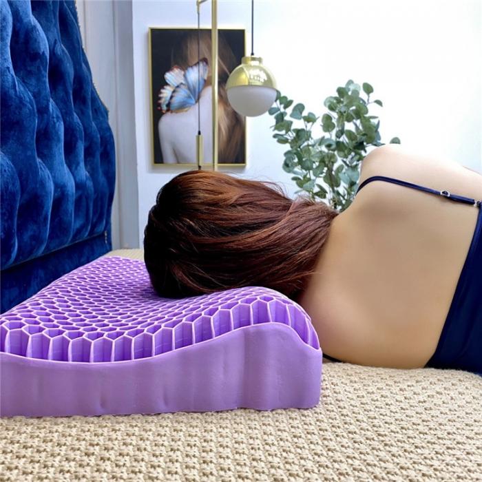 91家纺网 家纺一手货源 找家纺 黑科技零压力果胶枕硅胶枕TPE无压力护颈枕凝胶枕可水洗不变形