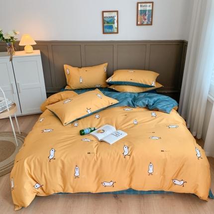 时年 2020新款40支全棉莫兰迪系列四件套 哒哒