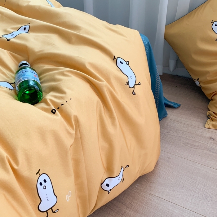 91家纺网 家纺一手货源 找家纺 时年 2020新款40支全棉莫兰迪系列四件套 哒哒