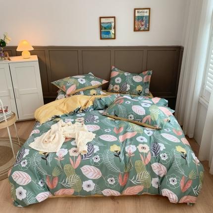 时年 2020新款40支全棉莫兰迪系列四件套 繁枝