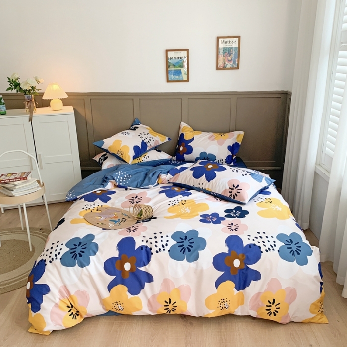 91家纺网 家纺一手货源 找家纺 时年 2020新款40支全棉莫兰迪系列四件套 小夜曲