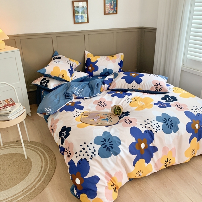 91家纺网 家纺一手货源 找家纺 时年 2020新款40支全棉莫兰迪系列四件套 小夜曲