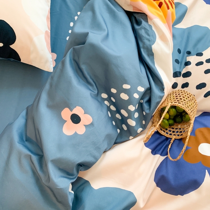 91家纺网 家纺一手货源 找家纺 时年 2020新款40支全棉莫兰迪系列四件套 小夜曲