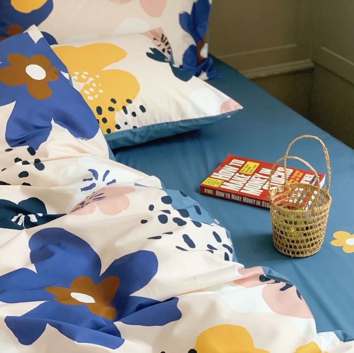 91家纺网 家纺一手货源 找家纺 时年 2020新款40支全棉莫兰迪系列四件套 小夜曲