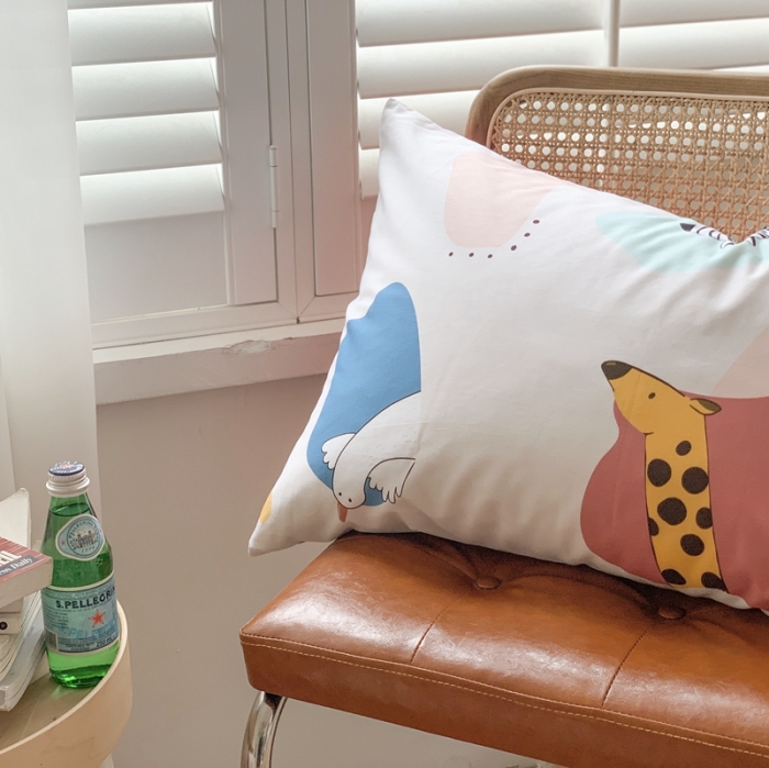 91家纺网 家纺一手货源 找家纺 时年 2020新款40支全棉莫兰迪系列四件套 园游会