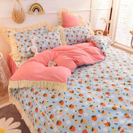 91家纺网 家纺一手货源 找家纺 （总）梦之岛 2020新款韩版磨毛蕾丝四件套