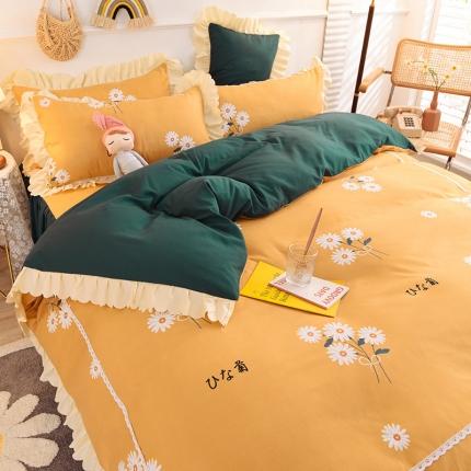 91家纺网 家纺一手货源 找家纺 （总）梦之岛 2020新款韩版磨毛蕾丝四件套