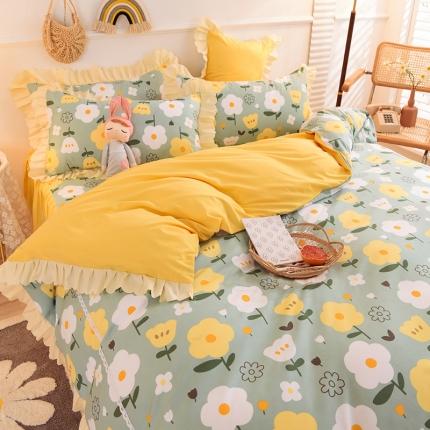 91家纺网 家纺一手货源 找家纺 （总）梦之岛 2020新款韩版磨毛蕾丝四件套