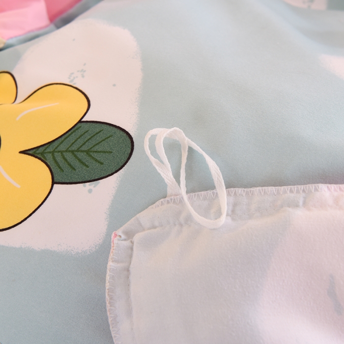 91家纺网 家纺一手货源 找家纺 梦之岛 2020新款韩版磨毛蕾丝四件套 草莓恋歌-蓝