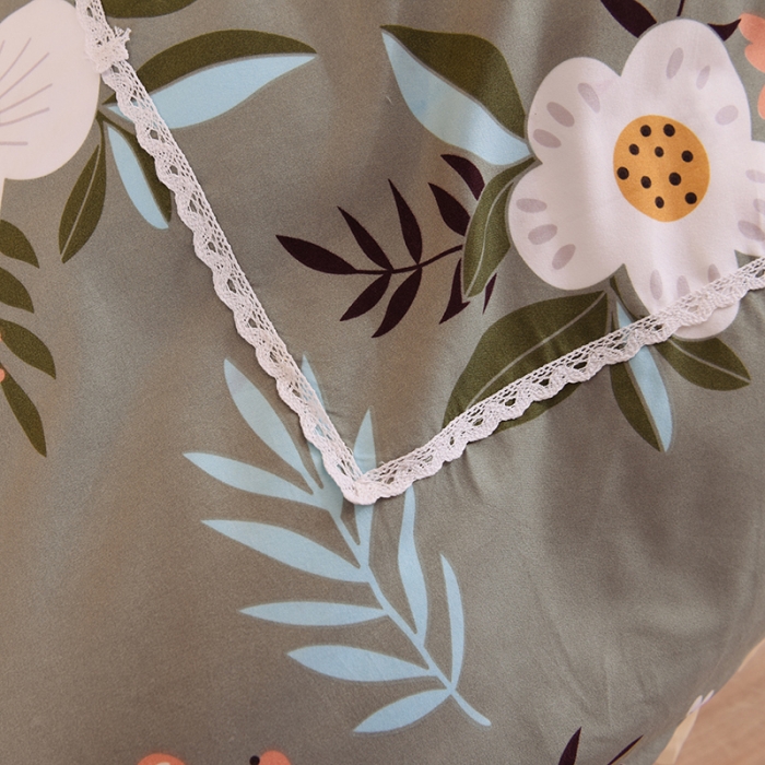 91家纺网 家纺一手货源 找家纺 梦之岛 2020新款韩版磨毛蕾丝四件套 初春