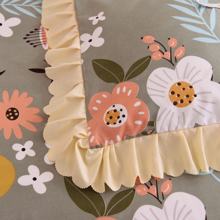 91家纺网 家纺一手货源 找家纺 梦之岛 2020新款韩版磨毛蕾丝四件套 初春