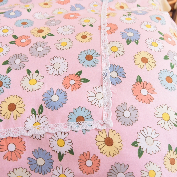 91家纺网 家纺一手货源 找家纺 梦之岛 2020新款韩版磨毛蕾丝四件套 花之语