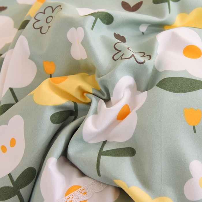 91家纺网 家纺一手货源 找家纺 梦之岛 2020新款韩版磨毛蕾丝四件套 美好心愿