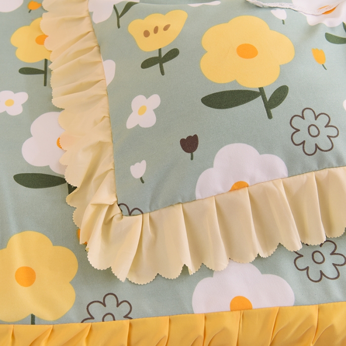 91家纺网 家纺一手货源 找家纺 梦之岛 2020新款韩版磨毛蕾丝四件套 美好心愿