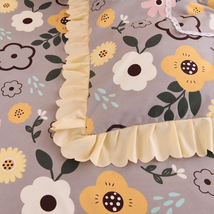 91家纺网 家纺一手货源 找家纺 梦之岛 2020新款韩版磨毛蕾丝四件套 甜蜜花丛