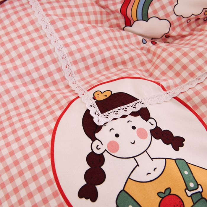 91家纺网 家纺一手货源 找家纺 梦之岛 2020新款韩版磨毛蕾丝四件套 甜心女孩