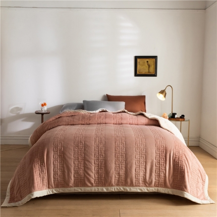 91家纺网 家纺一手货源 找家纺 （总）法芙娜 黑科技吸湿牛奶绒夹棉毛毯夹棉毯