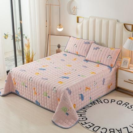 91家纺网 家纺一手货源 找家纺 青竹苑 2020新款超柔生态澳棉多用床盖 粉色乐园