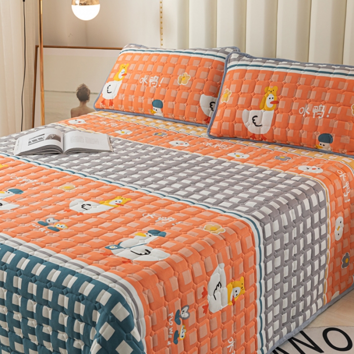 91家纺网 家纺一手货源 找家纺 青竹苑 2020新款超柔生态澳棉多用床盖 ok鸭