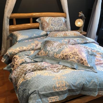 91家纺网 家纺一手货源 找家纺 （总）玖玖爱 2020新款七彩锦缎四件套