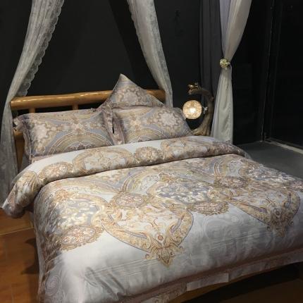 91家纺网 家纺一手货源 找家纺 （总）玖玖爱 2020新款七彩锦缎四件套