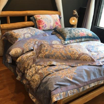 91家纺网 家纺一手货源 找家纺 （总）玖玖爱 2020新款七彩锦缎四件套